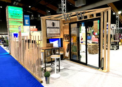 Agencement, stand Foire de Tours, woodworks